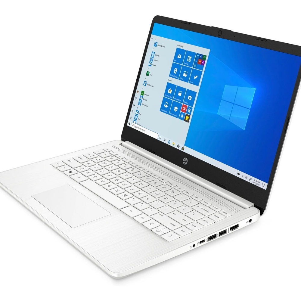 HP 14" Silver/White Laptop with Windows Desktop Display (Message for more pics)